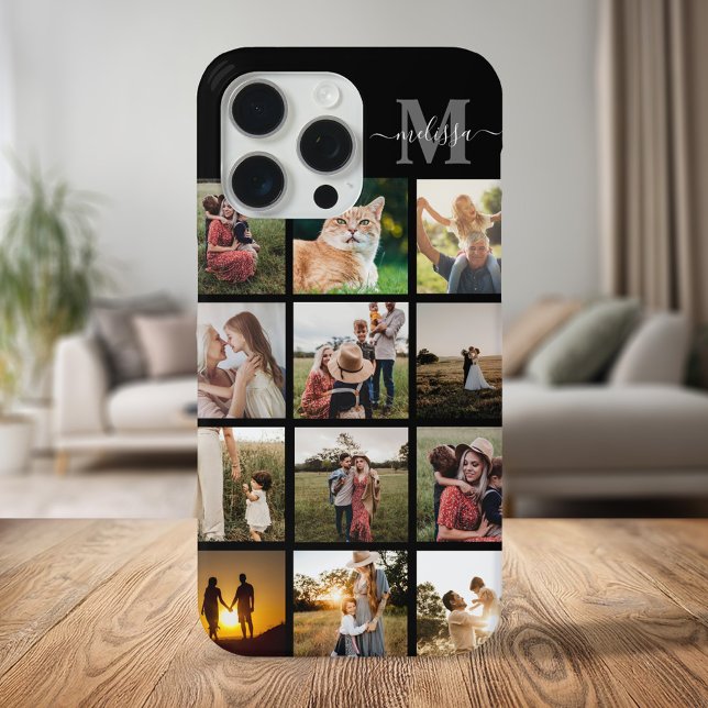 Personalized Photo Collage Monogram Case-Mate iPhone Case (Creator Uploaded)