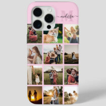 Personalized Photo Collage Monogram iPhone 15 Pro Max Case
