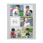 Personalized Photo Collage Monogrammed Gray Gift