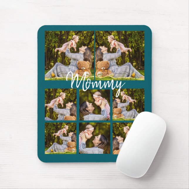 Personalized Photo Collage Mousepad – Custom Gift  (With Mouse)