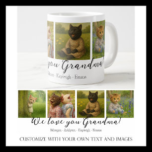 Personalized Photo Collage Mug with Custom Names