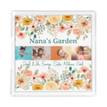 Personalized Photo Collage Nana Grandma&#39;s Garden  Acrylic Tray