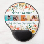 Personalized Photo Collage Nana Grandma&#39;s Garden  Gel Mouse Pad