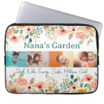 Personalized Photo Collage Nana Grandma&#39;s Garden  Laptop Sleeve