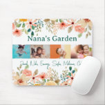 Personalized Photo Collage Nana Grandma&#39;s Garden  Mouse Pad