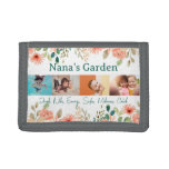 Personalized Photo Collage Nana Grandma&#39;s Garden  Trifold Wallet
