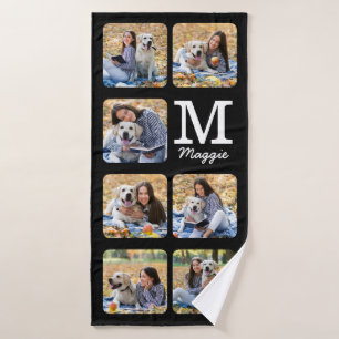 Personalized Photo Collage Pet Lover Dog Bath Towel