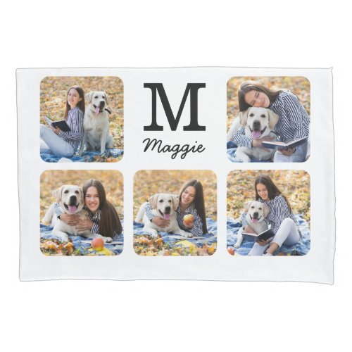 Personalized Photo Collage Pet Lover Dog Pillow Case