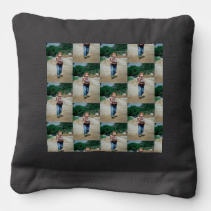 Personalized Photo Collage Repeating Template  Cornhole Bags