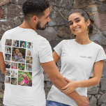 Personalized Photo Collage T-Shirt<br><div class="desc">This photo collage tshirt has 18 photos,  can be for him or her,  is perfect for any occassion. The tshirt is easy to personalize and the font styles,  size and font color can be changed by clicking on the customize further link after personalizing.</div>