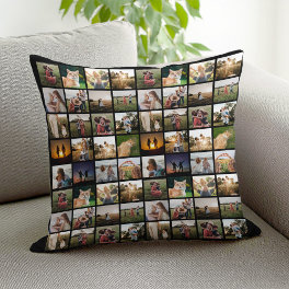 Personalized Photo Collage Throw Pillow