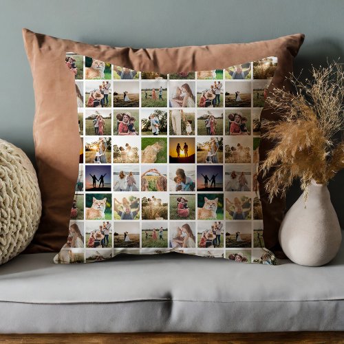 Personalized Photo Collage Throw Pillow