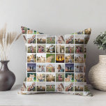 Personalized Photo Collage Throw Pillow<br><div class="desc">Create Your Own Personalized Photo Collage Blanket</div>