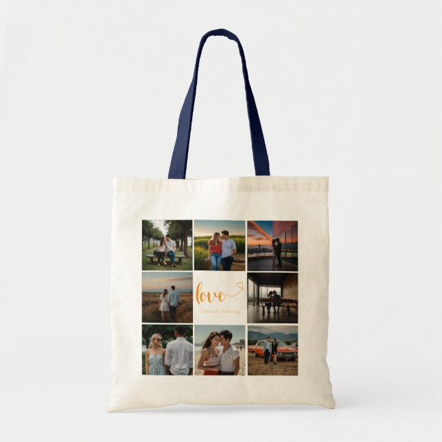 Personalized Photo Collage Tote Bag  (Front)