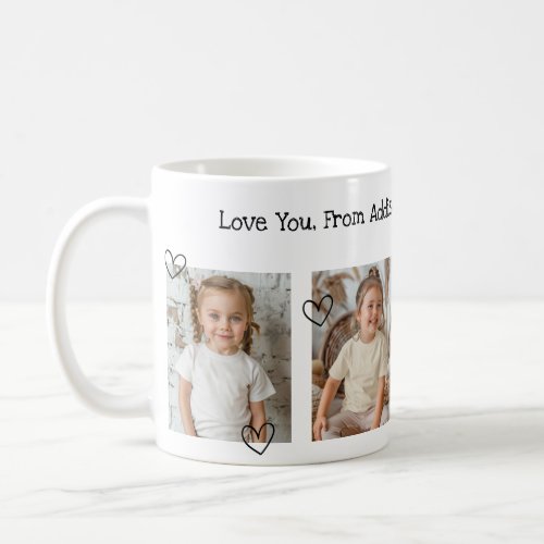 Personalized Photo Collage We Love You Text Mug