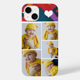 Personalized Photo Collage With Heart Case-Mate iPhone 14 Case