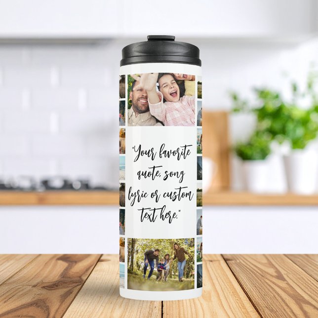 Personalized Photo Collage With Quote Thermal Tumbler (Creator Uploaded)