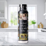 Personalized Photo Collage With Quote Water Bottle<br><div class="desc">Create your own custom quote photo collage water bottle. Feature some of your favorite pictures and personalized text in modern calligraphy typography.</div>