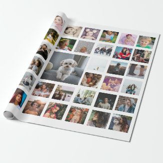Personalized Photo Collage Wrapping Paper