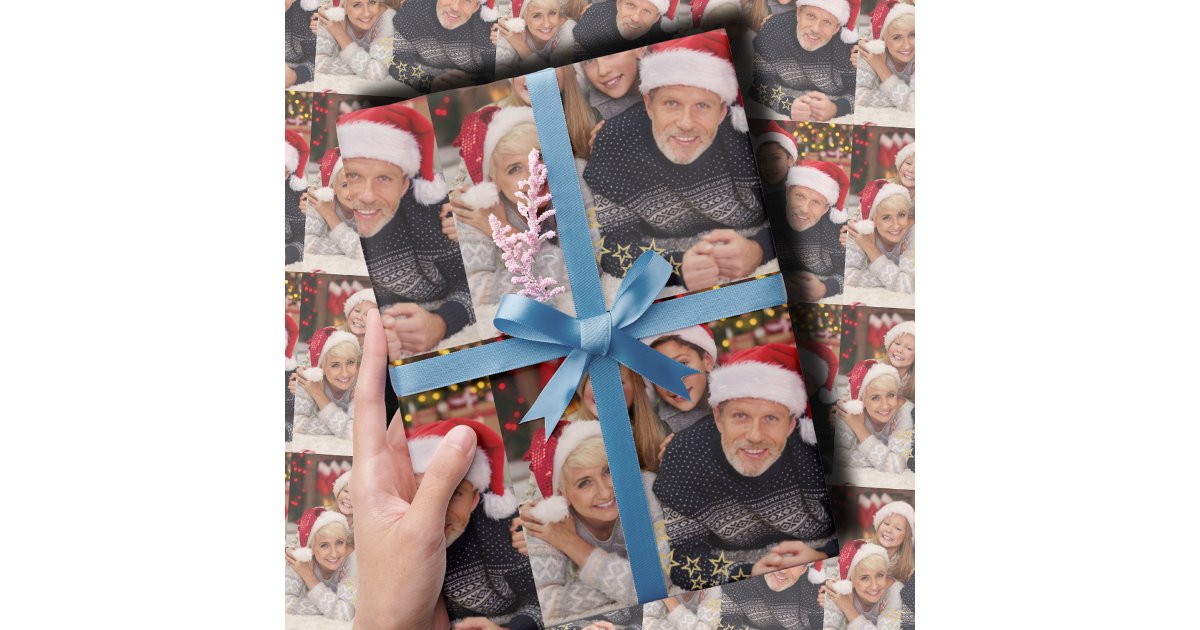 Personalized Photo Collage Wrapping Paper | Zazzle