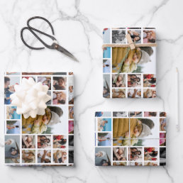 Personalized Photo Collage Wrapping Paper Sheets