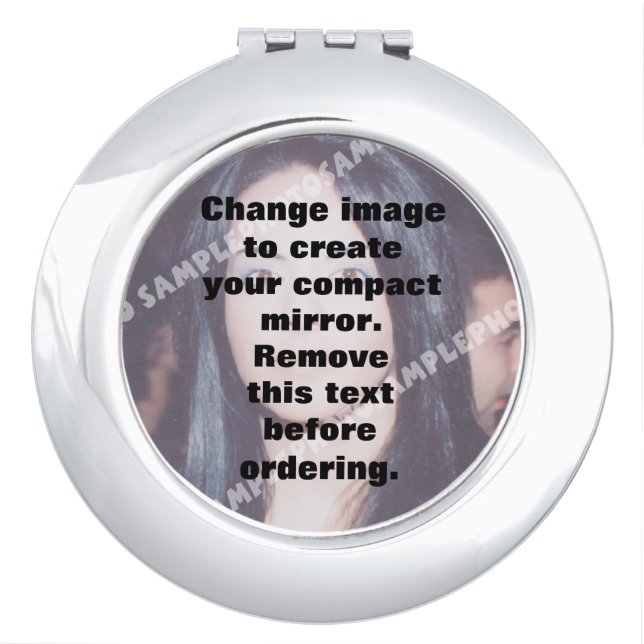 Personalized photo compact mirror (Front)