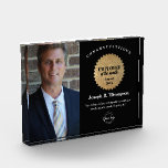Personalized Photo company Employee of the Month  Acrylic Award<br><div class="desc">Celebrate excellence and hard work with this Employee of the Month Custom Award Plaque — a modern, elegant way to recognize outstanding contributions within your organization. Featuring a sophisticated black background with a faux gold glitter seal, this plaque is designed to make your appreciation shine. Personalize it with the recipient’s...</div>