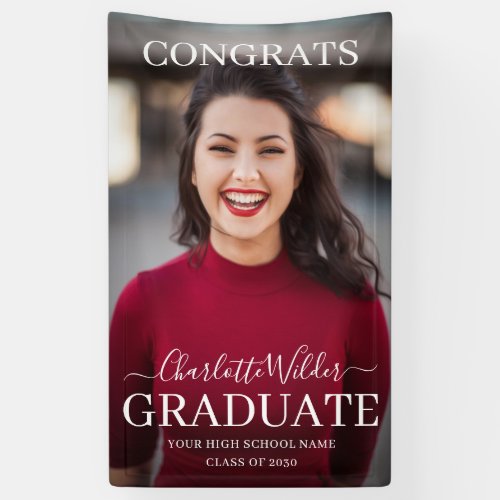 Personalized Photo Congrats Graduate Banner