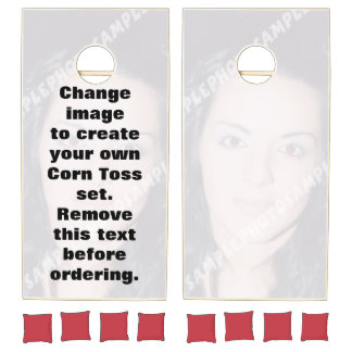 Personalized photo Corn Toss set. Make your own! Cornhole Set