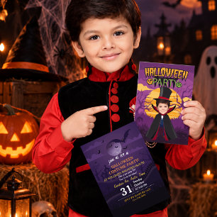 Personalized Photo Costume Party Halloween Kids Invitation