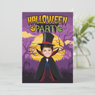 Personalized Photo Costume Party Halloween Kids Invitation