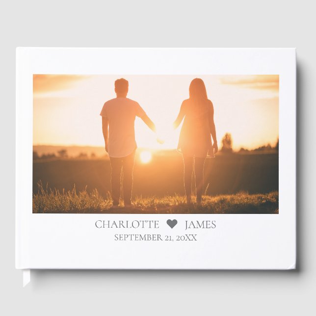 Personalized Photo Couple Wedding Guest Book (Front)