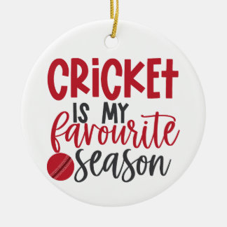 Personalized Photo Cricket is my favourite season Ceramic Ornament