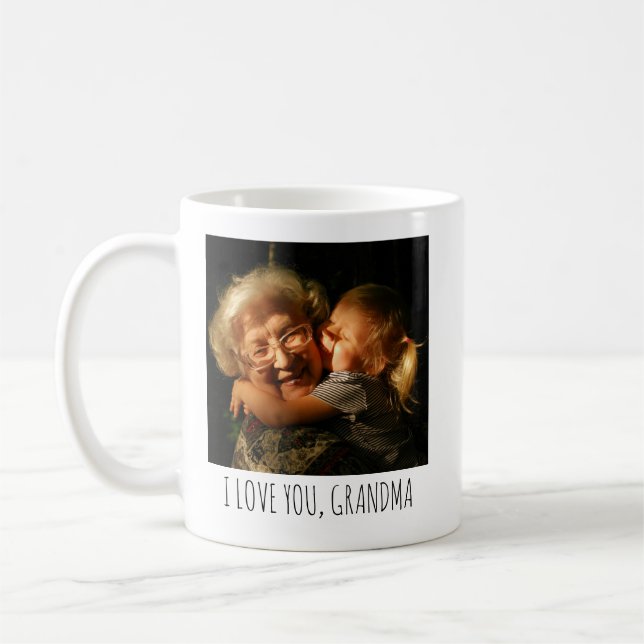 Personalized Photo Cup Custom Text Grandma Picture (Left)