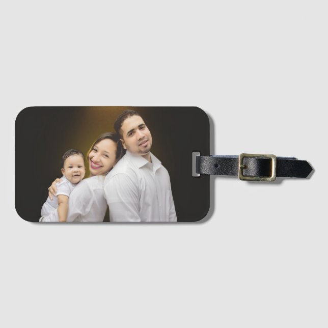 Personalized Photo Custom Add Your Image Luggage Tag (Front Horizontal)