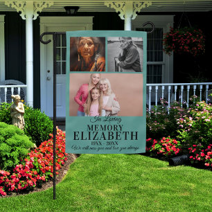 Personalized Photo Custom Bereavement Garden Flag