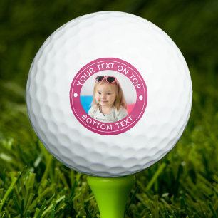 Personalized Photo Custom Color and Text Golf Ball