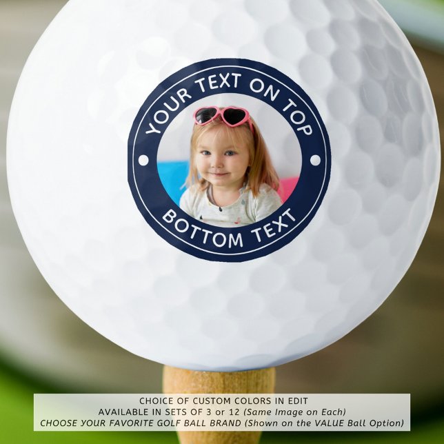 Personalized Photo Custom Color and Text Golf Ball (Creator Uploaded)