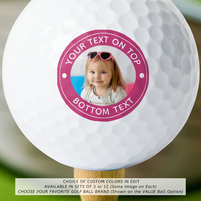 Personalized Photo Custom Color and Text Golf Ball (Creator Uploaded)