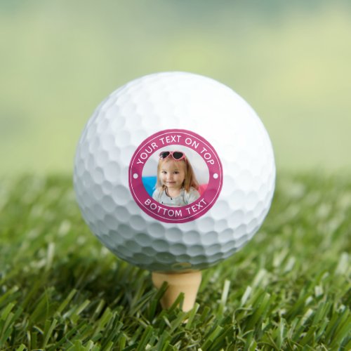 Personalized Photo Custom Color and Text Golf Ball