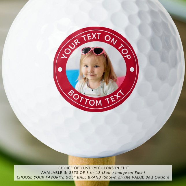 Personalized Photo Custom Color and Text Golf Balls (Creator Uploaded)