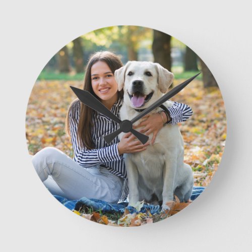 Personalized Photo Custom Create Your Own Round Clock