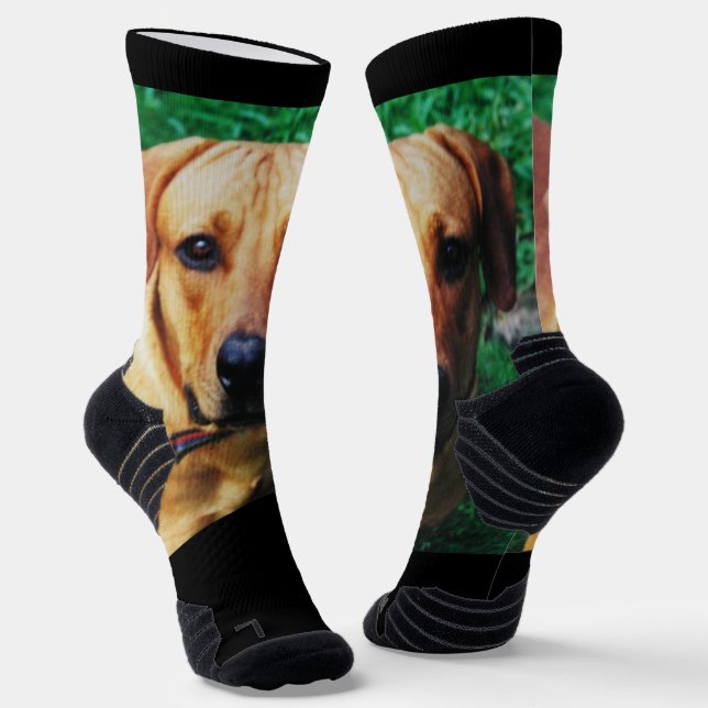 Personalized Photo Custom Crew Socks (Angled)