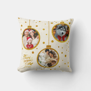 Personalized Photo - Custom Family Holiday Decor Throw Pillow