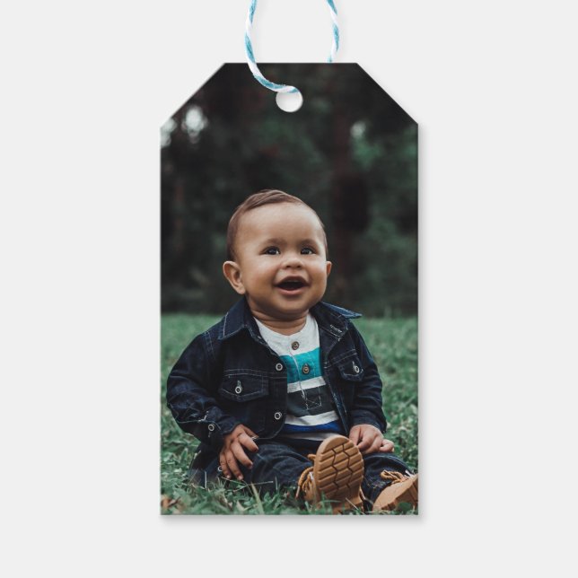 Personalized Photo Custom Gift Tags (Front)