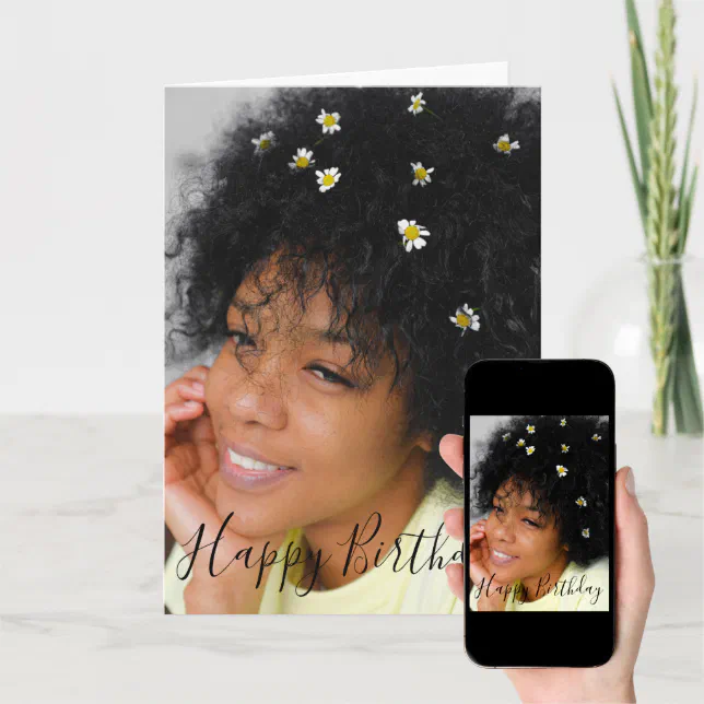 Personalized Photo Custom Happy Birthday Card | Zazzle