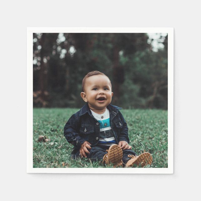 Personalized Photo Custom Napkins (Front)