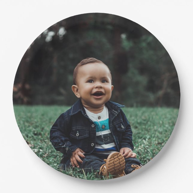 Personalized Photo Custom Paper Plates (Front)