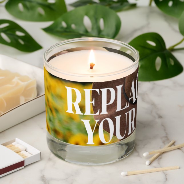 Personalized Photo Custom Scented Candle (Lit)