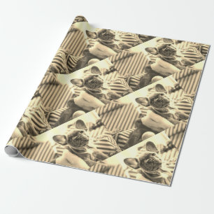 Personalized Photo Custom Sepia Wrapping Paper